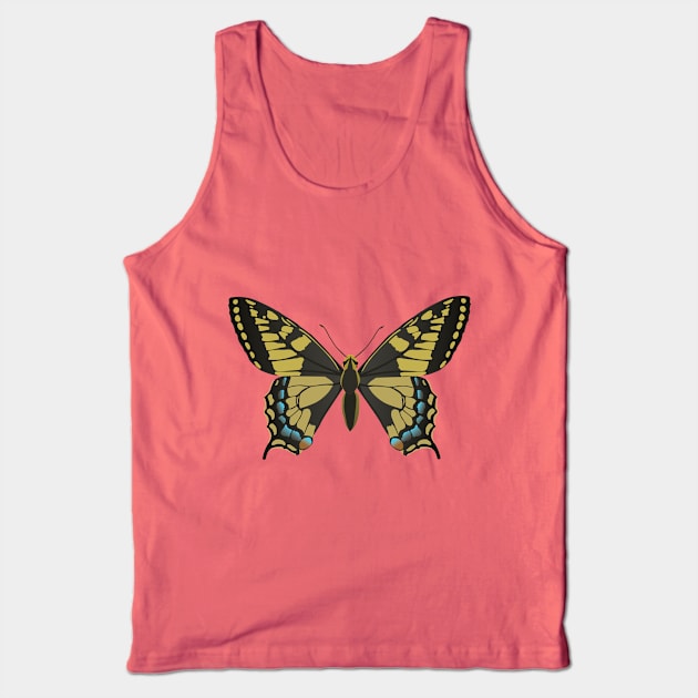 A common yellow swallowtail vector illustration Tank Top by Bwiselizzy